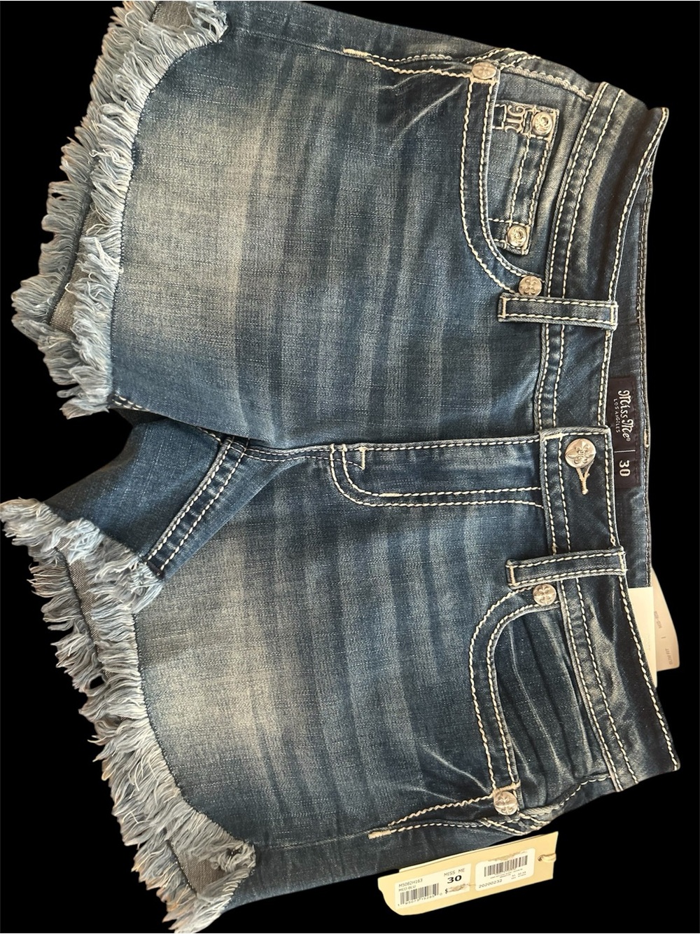 Miss Me Blue Embroidered Feather Pocket Jeans